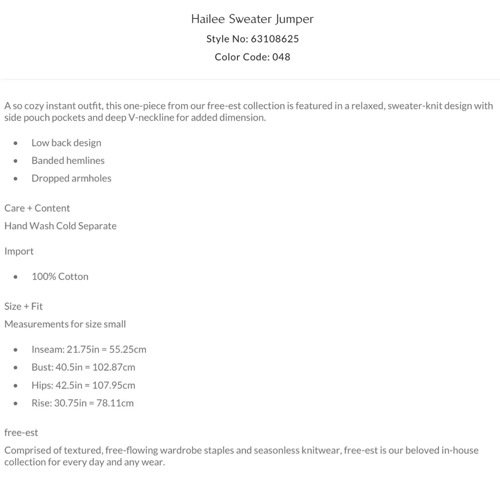 NWT FREE PEOPLE XS Hailee Sweater Jumpsuit Romper Yellow Tansy NEW FP BEACH - Picture 5 of 5